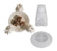 Rabbit Tray Mould - Silicone, Bunny Tray Mold, 3D Epoxy Resin Trays Mold, Easter Craft Tool | DIY Candy Plate For Holiday Birthday Party Offices Home Room Desk Desktop Weekday School Dormitory Apartme