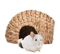 Rabbit Tunnel - Natural Cattail Hideaway House 25x25x18cm | Handmade Bunny Chew Toy and Comfortable Habitat | Rabbit, Hamster, Chinchilla, and Guinea Pig Shelter