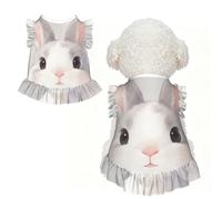 Rabbit Wash Art L - Ropa para mascotas para perros pequeños, bonito traje de verano para cachorros, ropa suave y transpirable para mascotas para gatos