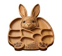 Rabbit Wooden Charcuterire Boards, Easter Rabbit Cheese Board - Funny Wooden Serving Tray for Meat, Fruit & Snacks