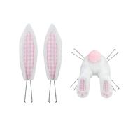 Rabbit Wreath Topper - Seasonal Wall Hanging for Festive Home Styling | Soft Textile Construction with Poseable Details, Clip On Ornament Accessory for Porch Window Mantel Decor 11.81x9.45 in