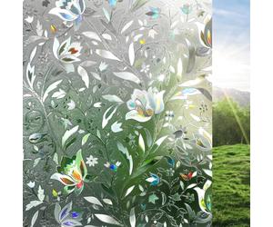 rabbitgoo 3D Vinilo para Ventanas Translucido Privacidad Vinilo Cristal Pegatina Sin Pegamento Adherencia Electrostática Anti UV Decorativos para Puertas Cristal Cocina Baño Oficina Salón 90x200cm