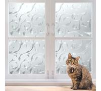 rabbitgoo 3D Vinilo Ventana Pegatina Translúcida Adhesiva Decorativa Pelicula del Vidrio, Electricida Estática para el Cristal Ventana, Control de Calor y Anti UV para Baño Cocina Oficina 90x200cm