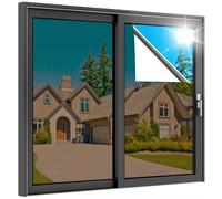rabbitgoo Vinilo Espejo para Ventanas 44.5x400cm, Vinilo Espejo Unidireccional Adhesivo, Lámina Privacidad Ventana Anti UV Anti Calor, Vinilos para Cristales Anti Sol para Hogar Oficina, Marrón Plata