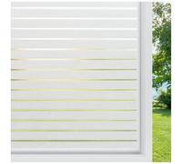 rabbitgoo Vinilo Ventana Privacidad de Rayas 75x200cm, Vinilos para Cristales Electroestático, Lámina Ventana Translucido Anti UV, Vinilo Adhesivo Cristal Decorativos para Oficina Cocina Salón