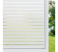 rabbitgoo Vinilo Ventana Privacidad de Rayas 75x400cm, Vinilos para Cristales Electroestático, Lámina Ventana Translucido Anti UV, Vinilo Adhesivo Cristal Decorativos para Oficina Cocina Salón