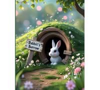 Rabbit's Burrow: A Journey into Wonder: 220 Pages of Creative Freedom in a Spacious 8.5x11 Lined Notebook