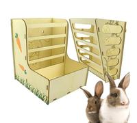 Rabbits Hay Feeder - Juego de soporte de madera de 15,5 x 10 x 17 cm para almacenar alimentos pequeños y organizadores de comida para mascotas | Haay Holder para pequeñas mascotas Ferrets Squirrels