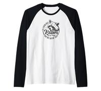 Rabia Lista Bitin Mapache Humor Oscuro Vida Silvestre Juego de Palabras Camiseta Manga Raglan