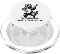 Rabid Bluegrass Fan Raccoon Banjo Player Retro PopSockets PopGrip para MagSafe