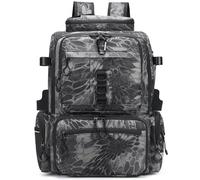 Rabjen Mochila para aparejos de pesca, 45 L, impermeable, bolsa de viaje, equipo de pesca con bolsillo superior aislado