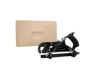 Rabot à feuillure Faithfull 778 dans un coffret en bois - Rabot à feuillure et à arrondir en fonte avec base affûtée avec précision pour la menuiserie, l'ébavurage et le travail en travers du fil