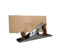 Rabot à main Faithfull n° 5 dans un coffret en bois - Rabot d'établi en fonte usiné avec précision pour bois durs et tendres, préparation, ébénisterie et menuiserie générale