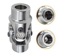 RABROPAR Eje de dirección redondo liso de 3/4 pulgadas x 3/4 pulgadas liso redondo acoplamiento universal de junta en U cromado único acoplador universal