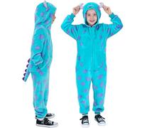 Rabtero Disfraz de monstruo azul para niños, niñas de monstruo azul Onesie, fiestas de Navidad de Halloween Disfraz de dibujos animados para niños 10-12