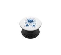 Raccoon Bath Water Swimming Ripples Cute Raccoon Face PopSockets PopGrip Adhesivo