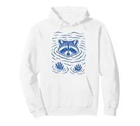 Raccoon Bath Water Swimming Ripples Cute Raccoon Face Sudadera con Capucha