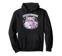Raccoon Blowing Bubble Chewing Gum Bubble Trouble, Raccoon Sudadera con Capucha