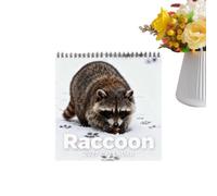 Raccoon Calendar - 12-Month Spiral Binding Funny Paper Planner