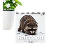 Raccoon Calendar - 12-Month Spiral Binding Funny Paper Planner