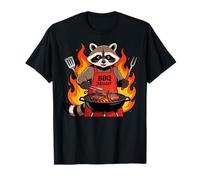 Raccoon Cooking Grill BBQ Funny Gift Raccoon Camiseta