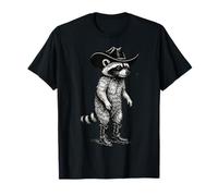 Raccoon Cowboy Cowgirl Western Country Camiseta