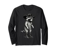 Raccoon Cowboy Cowgirl Western Country Manga Larga