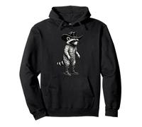 Raccoon Cowboy Cowgirl Western Country Sudadera con Capucha