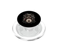 Raccoon Drummer Rock Band Animal Graphic PopSockets PopGrip para MagSafe