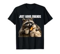 Raccoon Duck Just A Good Friend Animal Support Camiseta
