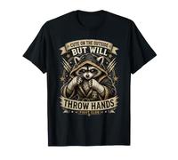 Raccoon Energy, diseño Dulce Pero Peligroso, Humor de Criaturas Salvajes Camiseta