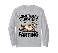 Raccoon Farting Hombres Mujeres Humor Regalos Manga Larga