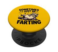 Raccoon Farting Hombres Mujeres Humor Regalos PopSockets PopGrip Adhesivo
