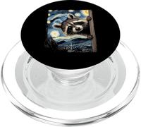 Raccoon Funny Starry Night Trash Panda PopSockets PopGrip para MagSafe