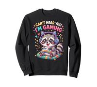 Raccoon Gaming Can't Hear You I'm Gaming Common Raccoon Sudadera