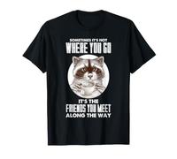 Raccoon Journey Friends Along Way Wildlife Trash Panda Humor Camiseta