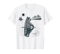 Raccoon Lake Mountain Nature Cute Graphic Camiseta