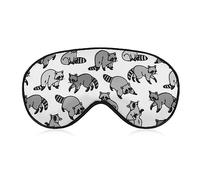 Raccoon Life - Antifaz para dormir para dormir con los ojos vendados con correa ajustable, bloquea la siesta ligera de viaje nocturno para hombres y mujeres