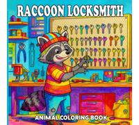 Raccoon Locksmith Animal Coloring Book: Creative Pages for Kids Ages 4-8