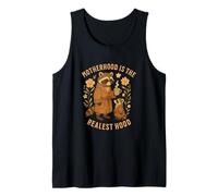 Raccoon Motherhood is The Realest Hood Día de la Madre Mamá Vida Camiseta sin Mangas