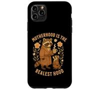 Raccoon Motherhood is The Realest Hood Día de la Madre Mamá Vida Carcasa para iPhone 11 Pro Max