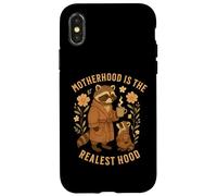 Raccoon Motherhood is The Realest Hood Día de la Madre Mamá Vida Carcasa para iPhone X/XS