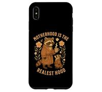 Raccoon Motherhood is The Realest Hood Día de la Madre Mamá Vida Carcasa para iPhone XS Max