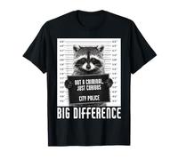 Raccoon Mugshot No es un Criminal Solo Curioso Gran Diferencia Camiseta