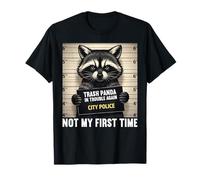 Raccoon Mugshot Trash Panda en Problemas no es mi Primera Vez Camiseta