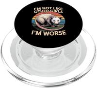Raccoon Oppossum No soy como otras chicas, soy peor PopSockets PopGrip para MagSafe