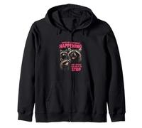 Raccoon Overwhelmed - Cita Divertida para el estrés Diario Sudadera con Capucha