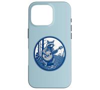 Raccoon Playing Banjo Vintage Cottagecore Funny Bluegrass Carcasa para iPhone 16 Pro