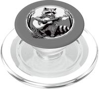 Raccoon Playing Banjo Vintage Cottagecore Funny Bluegrass PopSockets PopGrip para MagSafe