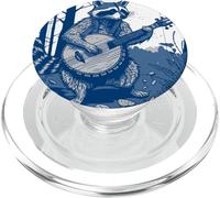 Raccoon Playing Banjo Vintage Cottagecore Funny Bluegrass PopSockets PopGrip para MagSafe